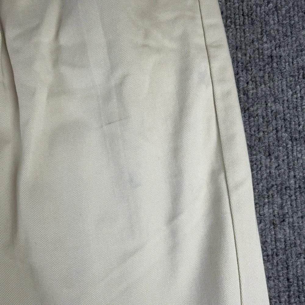 Polo Ralph Lauren Pants Mens 36x31 Beige Pleated Chino Cotton Cuffed Regular Fit